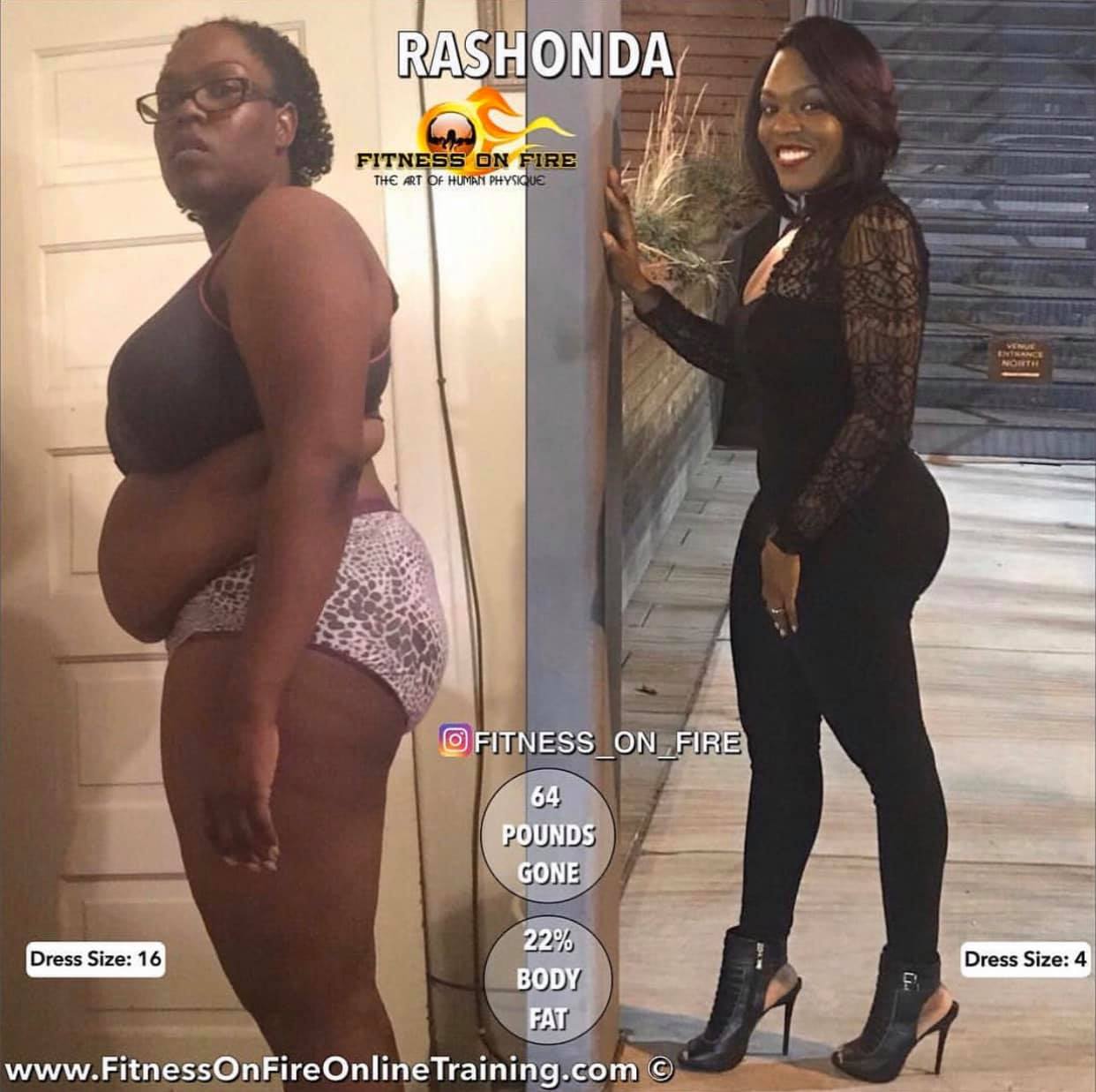 Rashonda's documented Fitness On Fire chapter