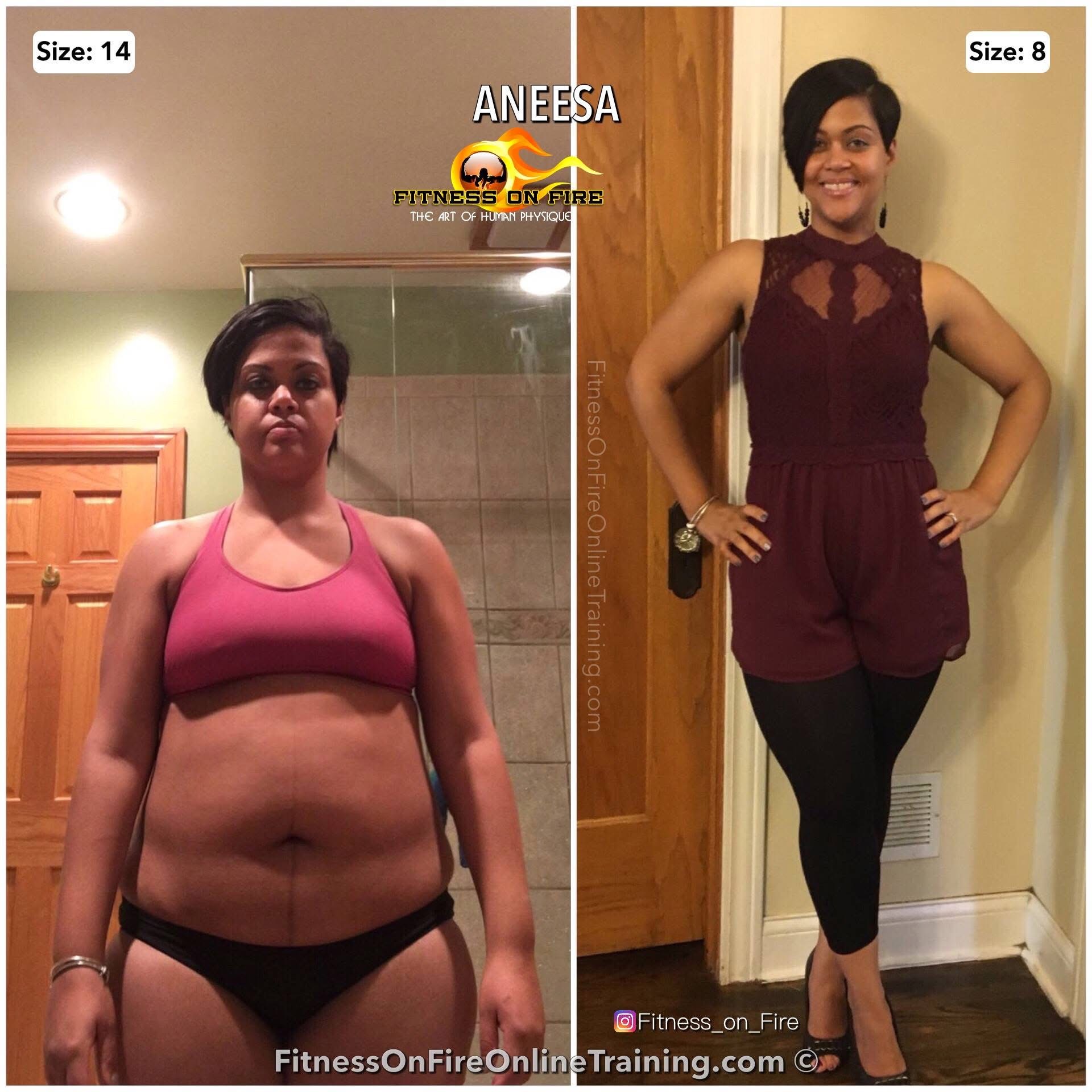 Two documented chapters from Aneesa’s Fitness On Fire story